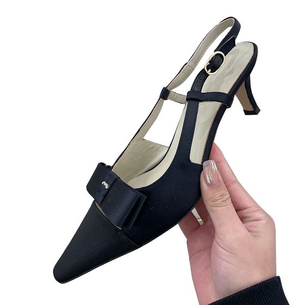 designer womens dress shoes with bowknot heeled sandals low heels 5cm grosgrain pointed toes slingbacks slip-on wedding shoe with dust bag t, Black
designer womens dress shoes with bowknot heeled sandals low heels 5cm grosgrain pointed toes slingbacks slip-on wedding shoe with dust bag t, Black