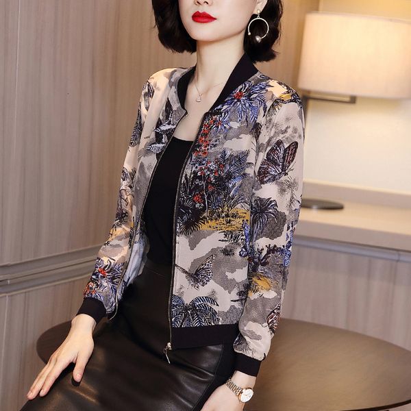 women's jackets korean summer chiffon print jacket coat women loose casual bomber jackets thin sunscreen coats female outwear 5xl cloth, Black;brown
women's jackets korean summer chiffon print jacket coat women loose casual bomber jackets thin sunscreen coats female outwear 5xl cloth, Black;brown