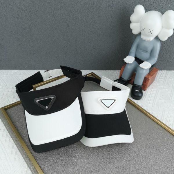 couples summer sports designer visors fashion metal triangle letter cap holiday breathable shade hat, Blue;gray
couples summer sports designer visors fashion metal triangle letter cap holiday breathable shade hat, Blue;gray