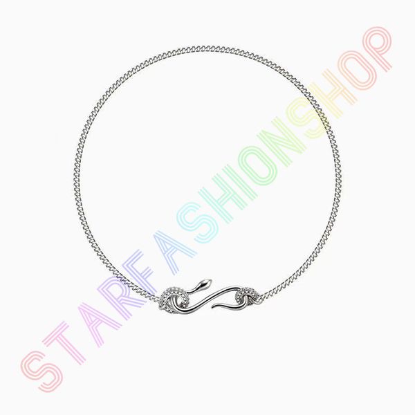 pendant necklaces individualized small crowd trend cool full diamond ring snake necklace neutral simple collar neck chain fashion trend, Silver
pendant necklaces individualized small crowd trend cool full diamond ring snake necklace neutral simple collar neck chain fashion trend, Silver