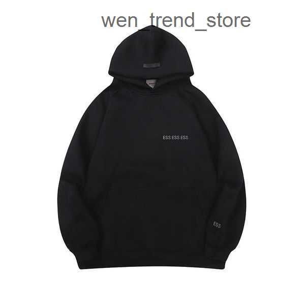 

fear of mens womans clothing hoodies sweatshirts double line esse trend simple letter hoodie on chest fog coat for men women hoody black gra