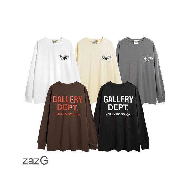 t shirts 2023 galleryes tees dept los angeles american fashion brand letter printed round neck long sleeve men's women's loose bot, White;black
t shirts 2023 galleryes tees dept los angeles american fashion brand letter printed round neck long sleeve men's women's loose bot, White;black
