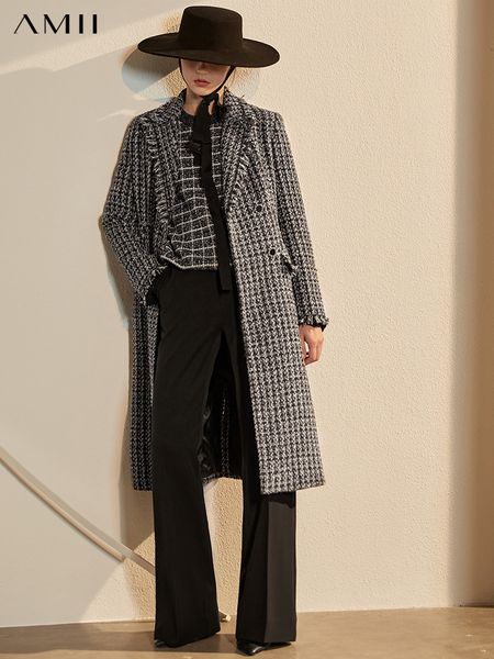 women's jackets amii minimalism autumn winter temperament jacket fashion olstyle lapel plaid calflength coat female 12070583 230215, Black;brown
women's jackets amii minimalism autumn winter temperament jacket fashion olstyle lapel plaid calflength coat female 12070583 230215, Black;brown