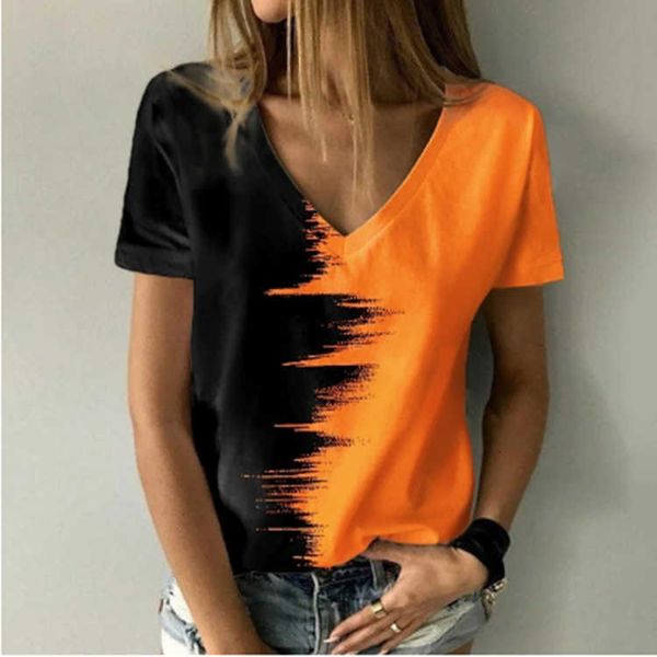 women's t-shirt summer 2022 women's fashion abstract 3d print painting t shirt colorblock print v neck basic loose shirt fashion p, White
women's t-shirt summer 2022 women's fashion abstract 3d print painting t shirt colorblock print v neck basic loose shirt fashion p, White