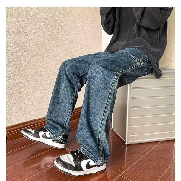 men's jeans hip hop neutral denim trousers high street hipsters streetwear skateboard men's harajuku straight y2k cloth, Blue
men's jeans hip hop neutral denim trousers high street hipsters streetwear skateboard men's harajuku straight y2k cloth, Blue