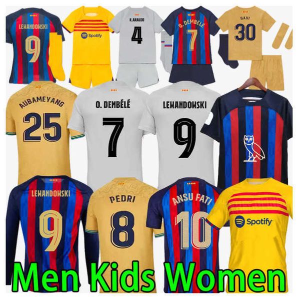 22 23 lewandowski pedri soccer jerseys kounde adama ferran camiseta de football ansu fati gavi raphinha 2022 2023 barcelonas dest shirt kits, Black;yellow
22 23 lewandowski pedri soccer jerseys kounde adama ferran camiseta de football ansu fati gavi raphinha 2022 2023 barcelonas dest shirt kits, Black;yellow