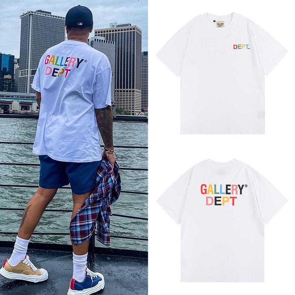 t shirts 2023 galleryes tees dept color letter printed short sleeve fashion brand men women loose bottomed half, White;black
t shirts 2023 galleryes tees dept color letter printed short sleeve fashion brand men women loose bottomed half, White;black