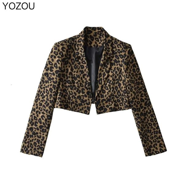 women's suits blazers yozou cotton ladies short leopard blazer cropped jacket chic and elegant coat korean kpop single button down crop, White;black
women's suits blazers yozou cotton ladies short leopard blazer cropped jacket chic and elegant coat korean kpop single button down crop, White;black