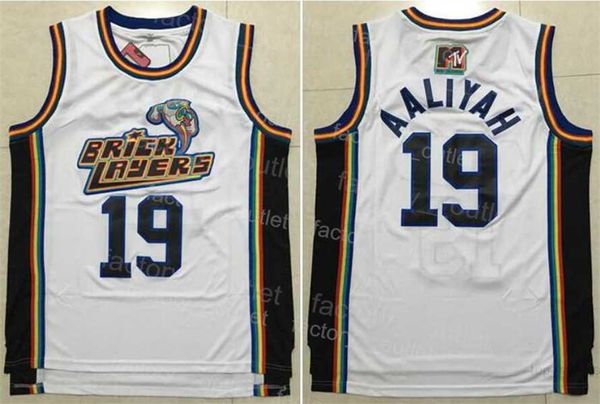 men movie bricklayers basketball 19 aaliyah jersey 1996 mtv rock n jock team color white pure cotton breathable embroidery and stitched for, Black
men movie bricklayers basketball 19 aaliyah jersey 1996 mtv rock n jock team color white pure cotton breathable embroidery and stitched for, Black