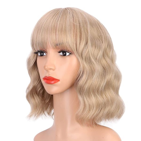 ombre blonde wigs wavy bob wig with bangs women's synthetic curly pastel bob wig for girl colorful cosplay wigs, Black
ombre blonde wigs wavy bob wig with bangs women's synthetic curly pastel bob wig for girl colorful cosplay wigs, Black