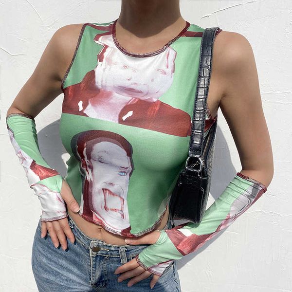 women's t-shirt street personality printed sleeve tshirt women 2021 summer new style women's abstract printing short cropped umbil, White
women's t-shirt street personality printed sleeve tshirt women 2021 summer new style women's abstract printing short cropped umbil, White