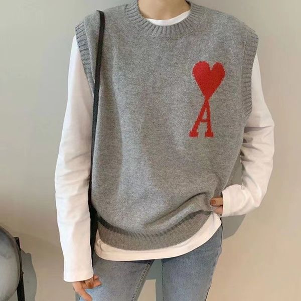 spring crewneck love women's sweater designer luxury comfortable personality knitted vest pullover outside wear vest outside wear trend, White;black
spring crewneck love women's sweater designer luxury comfortable personality knitted vest pullover outside wear vest outside wear trend, White;black