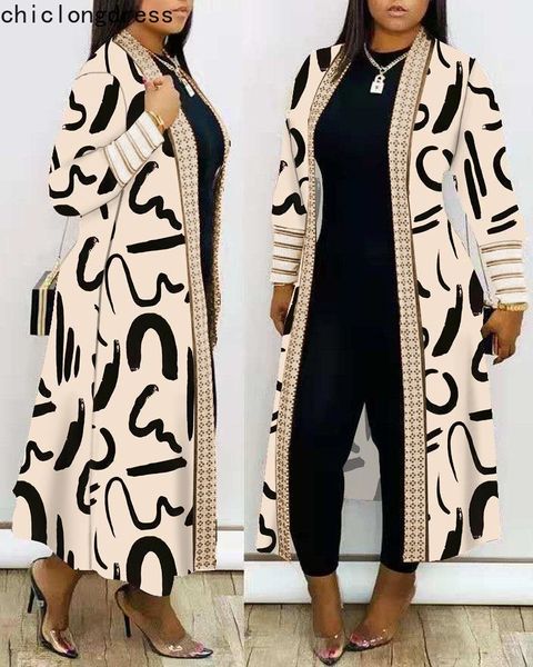 women's trench coats autumn winter fashion printed long cardigan casual loose open stitich 230215, Tan;black
women's trench coats autumn winter fashion printed long cardigan casual loose open stitich 230215, Tan;black