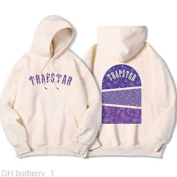 

trapstar london printed hoodie men postmodern gothic style sweatshirts fashion casual streetwear fleece pocket hooded male 220815 15qyi, Black