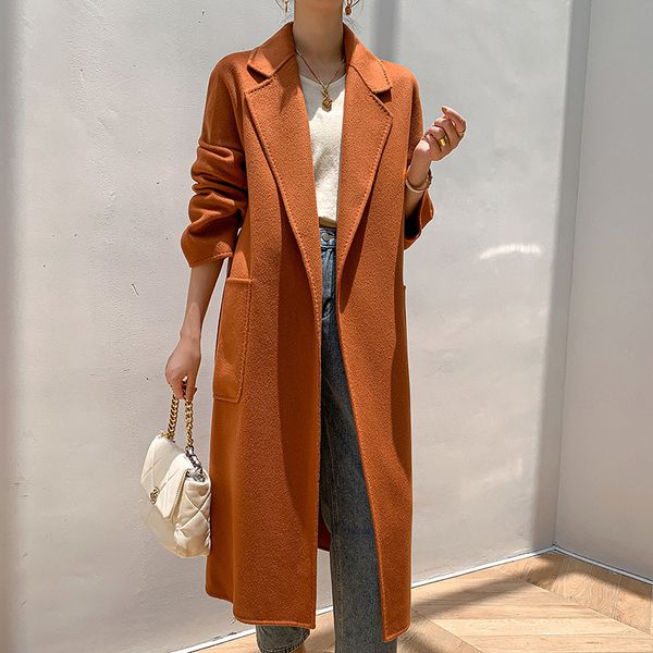 women's jackets water ripple woolen coat solid color midlength autumn and winter warm windbreaker 230215, Black;brown
women's jackets water ripple woolen coat solid color midlength autumn and winter warm windbreaker 230215, Black;brown