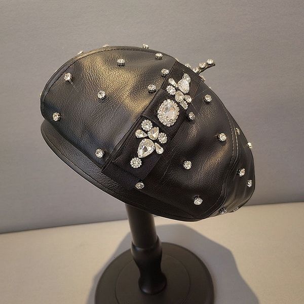 berets women pu leather beret french artist winter beanie hat cap vintage diamond beret hats solid elegant lady caps chapeau femme 230215, Blue;gray
berets women pu leather beret french artist winter beanie hat cap vintage diamond beret hats solid elegant lady caps chapeau femme 230215, Blue;gray