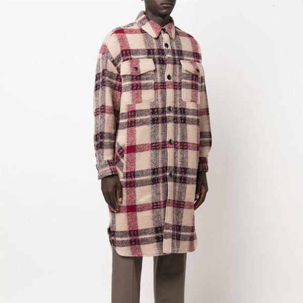 women's jacket plaid silhouette woolen midi coat single breasted turndown collar fashion lady loose long 230215, Black;brown
women's jacket plaid silhouette woolen midi coat single breasted turndown collar fashion lady loose long 230215, Black;brown
