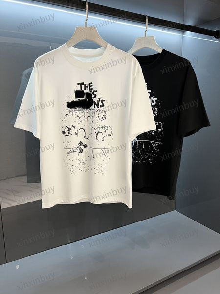 xinxinbuy men designer tee t shirt 23ss paris music concert 1954 graffiti pattern short sleeve cotton women white black grey xs-2xl, Black;brown 
xinxinbuy men designer tee t shirt 23ss paris music concert 1954 graffiti pattern short sleeve cotton women white black grey xs-2xl, Black;brown