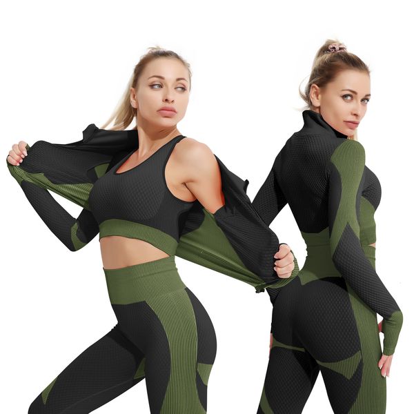 women's tracksuits 23 pieces yoga set bar highwaisted tight pants gym exercise clothing suitable sportswear for women zipper jacket leg, Gray
women's tracksuits 23 pieces yoga set bar highwaisted tight pants gym exercise clothing suitable sportswear for women zipper jacket leg, Gray