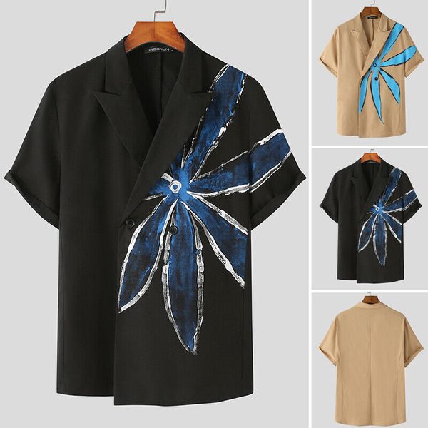 men short sleeve retro floral blazer shirts casual holiday beach fancy dress top, White;black
men short sleeve retro floral blazer shirts casual holiday beach fancy dress top, White;black