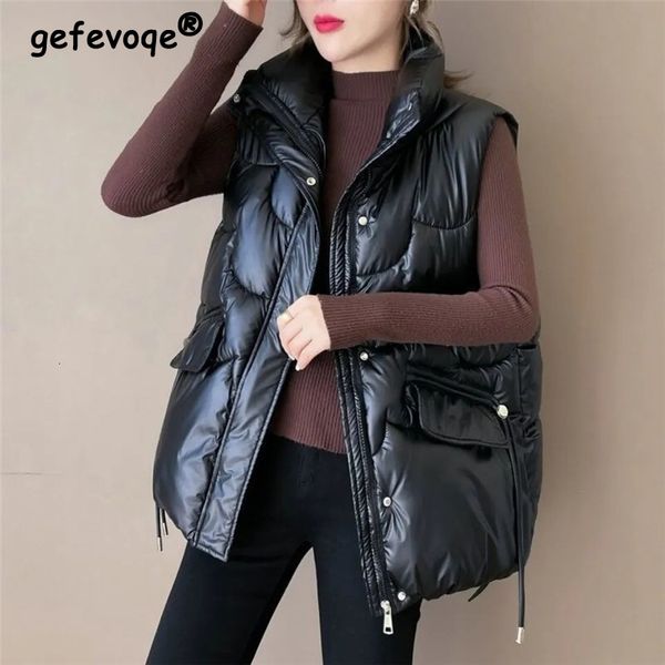 women's vests autumn winter korean fashion down cotton oversized streetwear solid sleeveless zipper parkas jacket outerwear coat 230215, Black;white
women's vests autumn winter korean fashion down cotton oversized streetwear solid sleeveless zipper parkas jacket outerwear coat 230215, Black;white