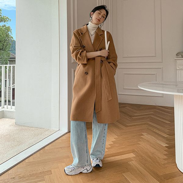 women's jackets autumn and winter cashmere coat long thickened mm 230215, Black;brown
women's jackets autumn and winter cashmere coat long thickened mm 230215, Black;brown