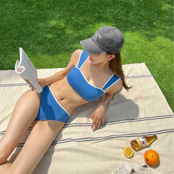 swimsuit womens ins cover belly thin and small chest push up split bikini, White;black
swimsuit womens ins cover belly thin and small chest push up split bikini, White;black