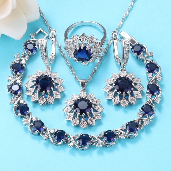 earrings necklace flower shape jewelry sets bridal 925 silver wedding accessories blue sapphire fine jewelry for women set chains and earrin
earrings necklace flower shape jewelry sets bridal 925 silver wedding accessories blue sapphire fine jewelry for women set chains and earrin