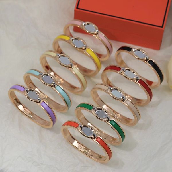 h bracelet designer jewellery enamel rainbow colorful bangles for womens mens party gift designer bangle, Black
h bracelet designer jewellery enamel rainbow colorful bangles for womens mens party gift designer bangle, Black