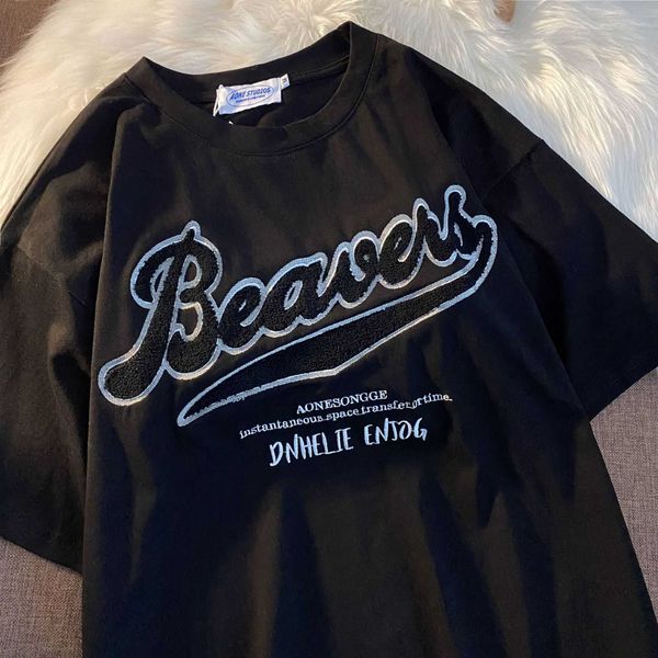 women's t-shirt heavy industry embroidery retro short sleeve harajuku tshirt women's loose casual oversized tshirt half sleeve wom, White
women's t-shirt heavy industry embroidery retro short sleeve harajuku tshirt women's loose casual oversized tshirt half sleeve wom, White