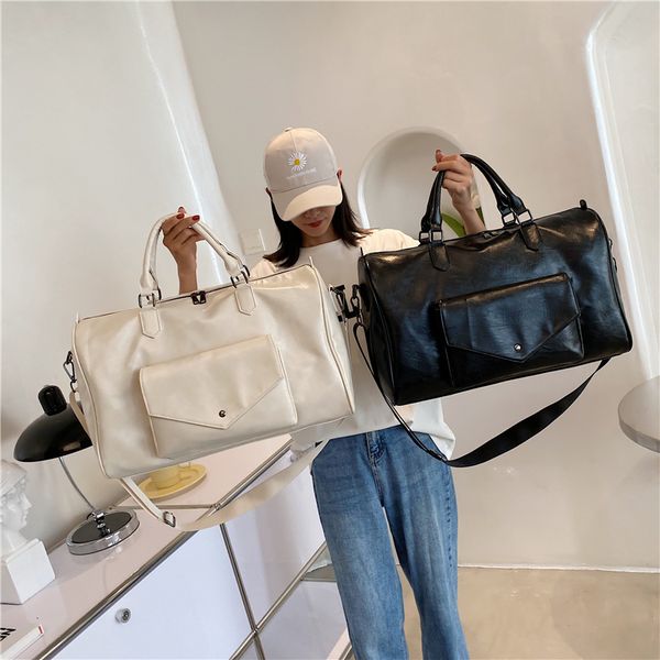 bag organizer women's fashion pu leather large duffle travel sports gym s outdoor shoulder crossbody weekend handbags 230215, Blue;pink
bag organizer women's fashion pu leather large duffle travel sports gym s outdoor shoulder crossbody weekend handbags 230215, Blue;pink
