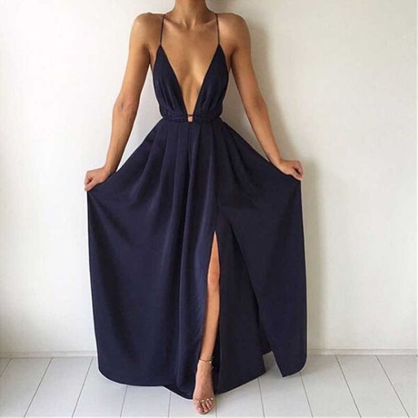 casual dresses summer maxi dress women solid color deep v-neck sleeveless spaghetti strap backless high split long sundress vestidos t230210, Black;gray
casual dresses summer maxi dress women solid color deep v-neck sleeveless spaghetti strap backless high split long sundress vestidos t230210, Black;gray