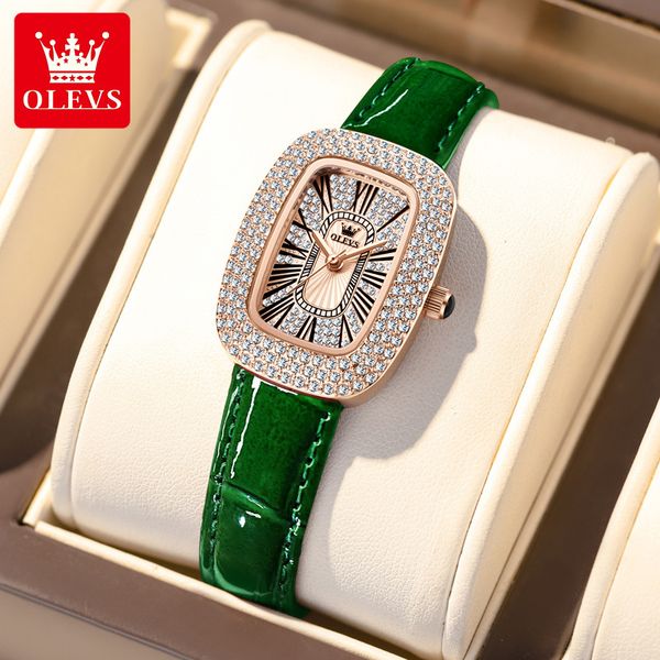 wristwatches olevs ladies quartz watch luxury full diamond dial waterproof green leather strap fashion quartz womens watch 230215, Slivery;brown
wristwatches olevs ladies quartz watch luxury full diamond dial waterproof green leather strap fashion quartz womens watch 230215, Slivery;brown