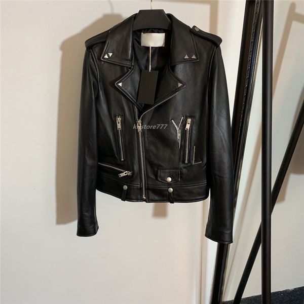 23ss fw women's genuine leather coats outwear with metal letters buttons vintage designer bomber coat jackets girls milan runway design, Black
23ss fw women's genuine leather coats outwear with metal letters buttons vintage designer bomber coat jackets girls milan runway design, Black