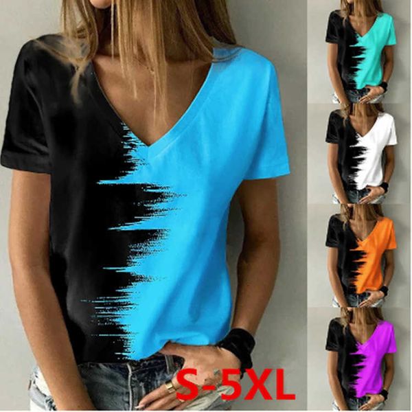 women's t-shirt summer 2023women's fashion abstract 3d print painting t shirt colorblock print v neck basic loose shirt fashion j2, White
women's t-shirt summer 2023women's fashion abstract 3d print painting t shirt colorblock print v neck basic loose shirt fashion j2, White