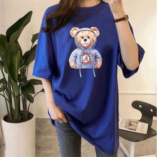 women's t-shirt european and american plus size tshirt women 2021 summer new bear shortsleeved loose fashion halfsleeved bottoming shir, White
women's t-shirt european and american plus size tshirt women 2021 summer new bear shortsleeved loose fashion halfsleeved bottoming shir, White
