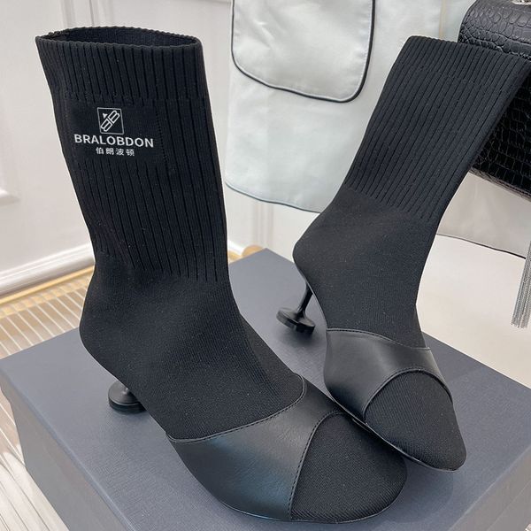 french 2023new winter warm long tube socks boots, with high boot and 5 cm high heel, with box dust bag, Black
french 2023new winter warm long tube socks boots, with high boot and 5 cm high heel, with box dust bag, Black