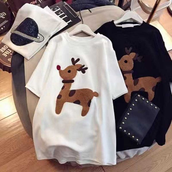 women's t-shirt oversized tshirt girly feeling lazy deer halfsleeved shortsleeved loose breathable shirt women casual tshirt women j230, White
women's t-shirt oversized tshirt girly feeling lazy deer halfsleeved shortsleeved loose breathable shirt women casual tshirt women j230, White