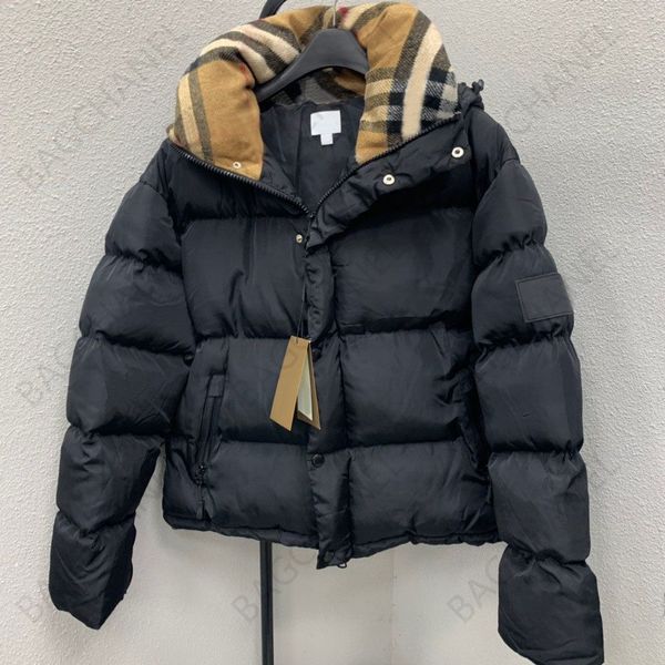 Image of High Quality womens Down Coat Designer Parkas 22FW Fashion Winter Mens Ladies Jacket Luxury Letter Plaid Classic Warm Top bur Jacket Two Colors