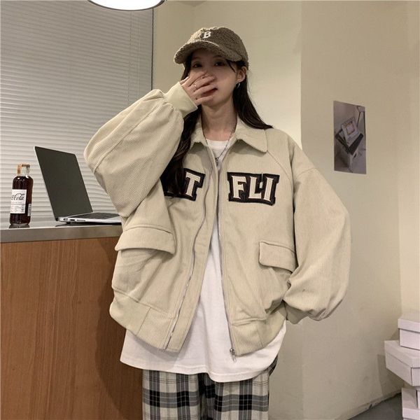 women's jackets deeptown corduroy women american vintage oversized zipper harajuku fashion streetwear baseball japanese style 230216, Black;brown
women's jackets deeptown corduroy women american vintage oversized zipper harajuku fashion streetwear baseball japanese style 230216, Black;brown
