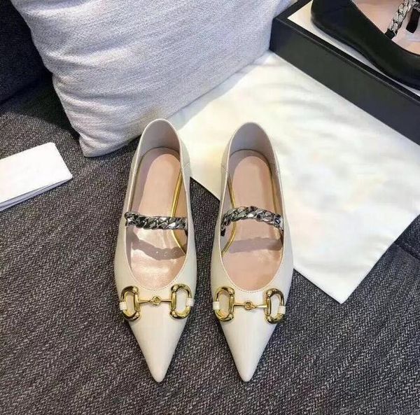 designer metal chain pointed dress shoes sandals fashion women's shoes flat 100% authentic mule princess stepping on lazy cowhide leath, Black
designer metal chain pointed dress shoes sandals fashion women's shoes flat 100% authentic mule princess stepping on lazy cowhide leath, Black