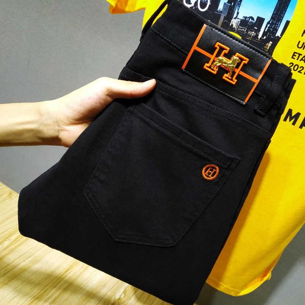 pure men's jeans autumn style comfortable elastic slim fit small feet plush pants, Blue
pure men's jeans autumn style comfortable elastic slim fit small feet plush pants, Blue
