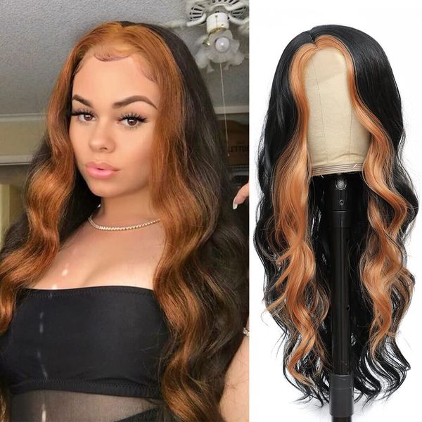 28" skunk stripe wig long wavy synthetic wigs for black women middle part highlight wavy wig synthetic wavy lace front wig natural look
28" skunk stripe wig long wavy synthetic wigs for black women middle part highlight wavy wig synthetic wavy lace front wig natural look