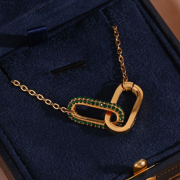 pendant necklaces micro set green pink paper clip link pendant necklace for woman stainless steel gold jewelry party 230215, Silver
pendant necklaces micro set green pink paper clip link pendant necklace for woman stainless steel gold jewelry party 230215, Silver