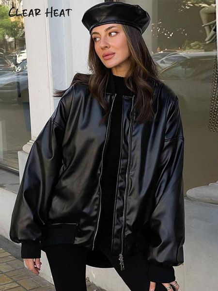 womens leather faux leather spring women fashion pu motorbike jacket casual loose faux leather zipper cropped coat vintage high street femal, Black
womens leather faux leather spring women fashion pu motorbike jacket casual loose faux leather zipper cropped coat vintage high street femal, Black
