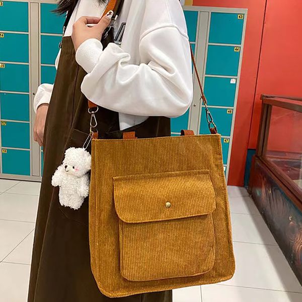 shopping bags shoulder women bag corduroy large small girls handbags accessories bear and frog tote crossbody 2023 eco organizer 230216
shopping bags shoulder women bag corduroy large small girls handbags accessories bear and frog tote crossbody 2023 eco organizer 230216