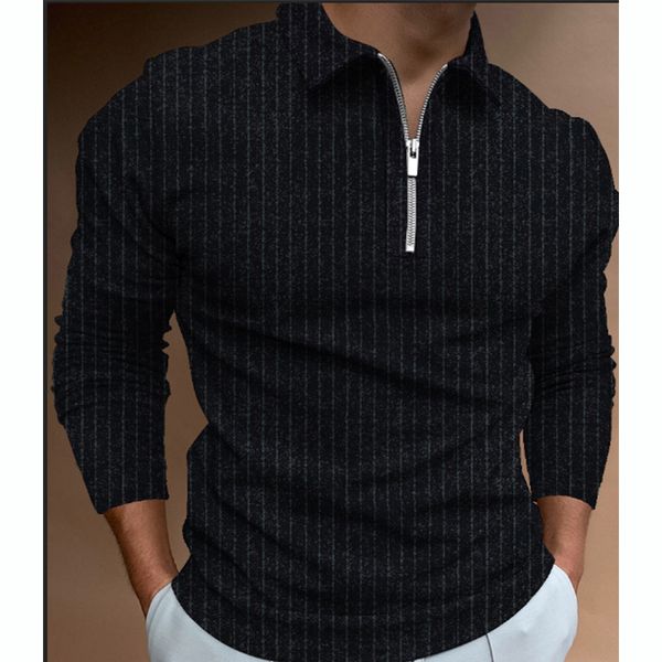 men's polos stripe shirt cotton long sleeve spring autumn embroidery warm casual fashion 230215, White;black
men's polos stripe shirt cotton long sleeve spring autumn embroidery warm casual fashion 230215, White;black