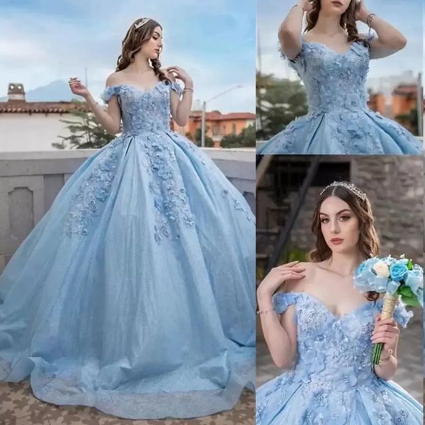 glitter tulle quinceanera dresses floral 3d flowers applique crystal beads off the shoulder corset back sweet 16 prom dress graduation pagea, Black
glitter tulle quinceanera dresses floral 3d flowers applique crystal beads off the shoulder corset back sweet 16 prom dress graduation pagea, Black