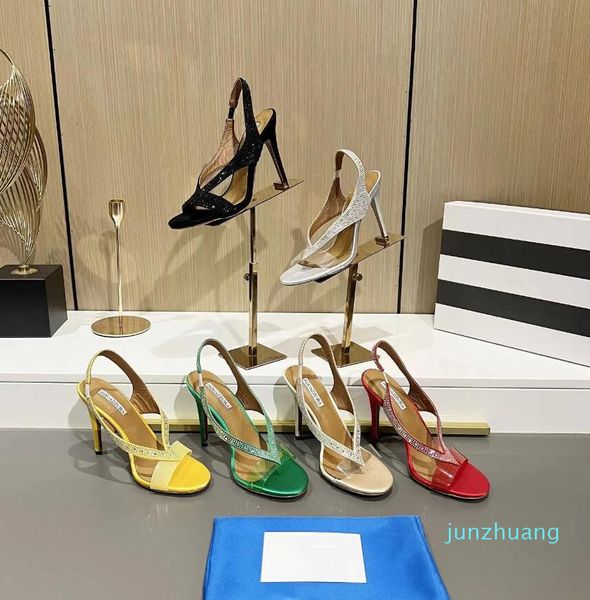 luxury summer brand women tequila sandals shoes aquazzuras high heels lady 2424 crystal-embellished dress bridal wedding gladiator sandalias, Black
luxury summer brand women tequila sandals shoes aquazzuras high heels lady 2424 crystal-embellished dress bridal wedding gladiator sandalias, Black
