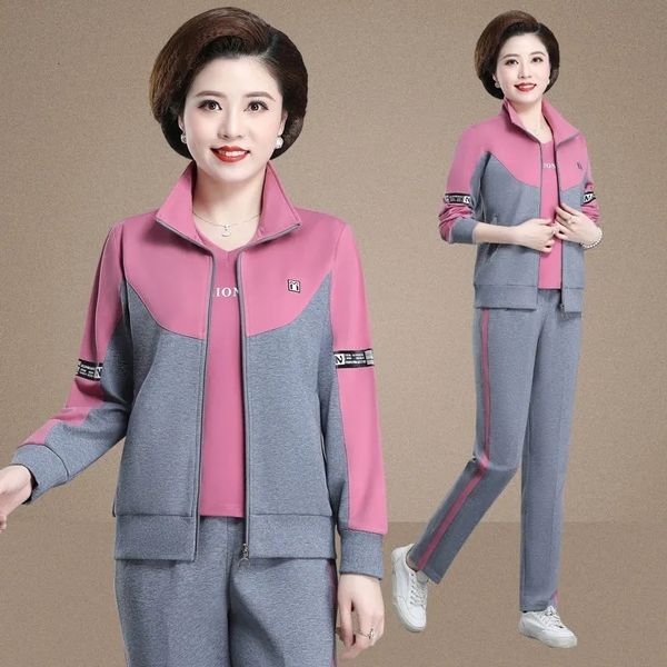 women's two pants middleaged mom casual tracksuit women three piece set oversized m4xl spring jacket tshirt pant suit jogging sweatsuit, White
women's two pants middleaged mom casual tracksuit women three piece set oversized m4xl spring jacket tshirt pant suit jogging sweatsuit, White